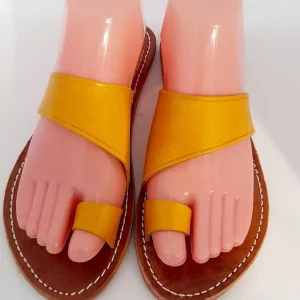 Uk size 7 Women's Mustard Moroccan Leather Sandals