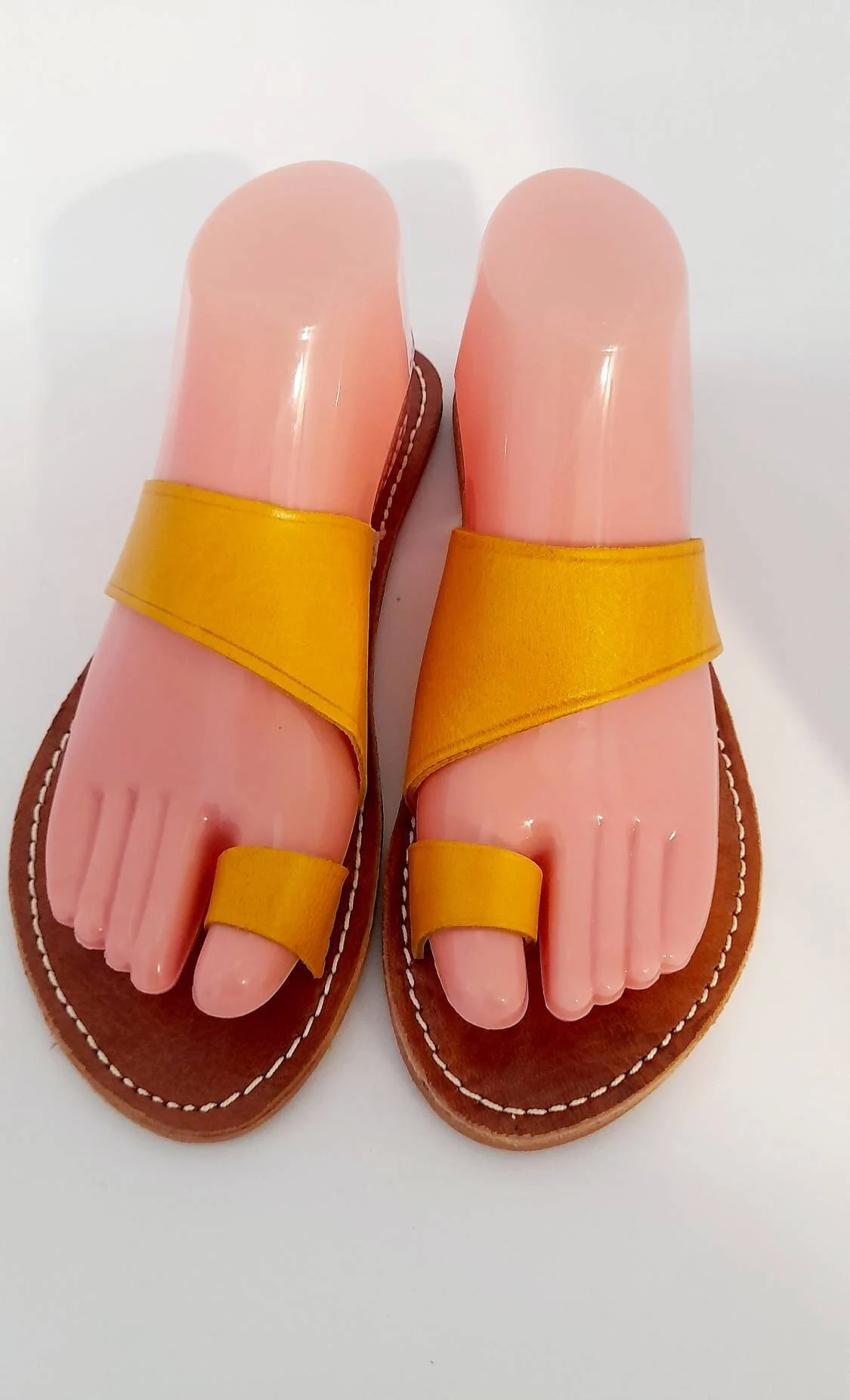Uk size 7 Women's Mustard Moroccan Leather Sandals