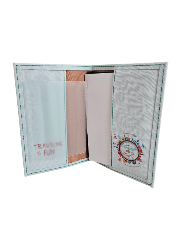 Around the world passport holder /Cover Light Blue - Image 3