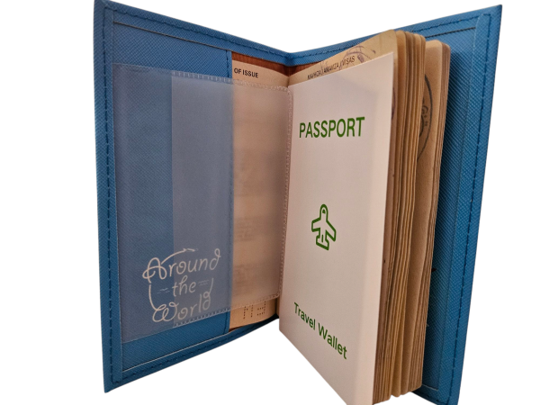 Around the world passport holder /Cover Blue - Image 3